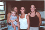 The Hornacek women - Annie, Darlene and Katie (and Joey Horneck's little girl)