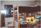 It all fits - desk below bed