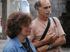 Pete and Mary Lou watching the action