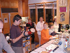 The group lines up